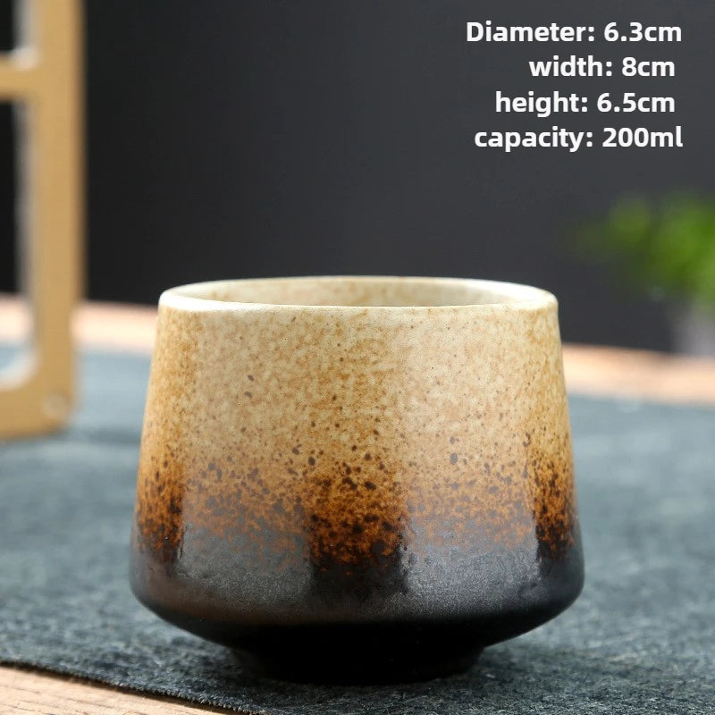 Tasse a thé japonaise raku style kung fu - vue 6 sur 7