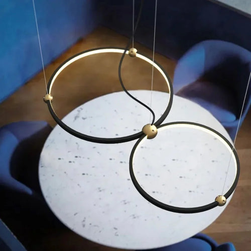 Modern minimalist LED chandelier for dining table decorative pendant light - vue 4 sur 9