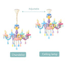 lustre cristal bougie deco intérieur led suspendue