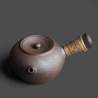 Théière japonaise artisanale grès style rétro kungfu portable