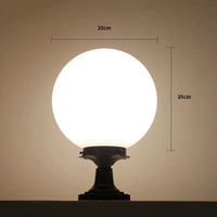 Decorative outdoor pillar ball lamp for garden lighting