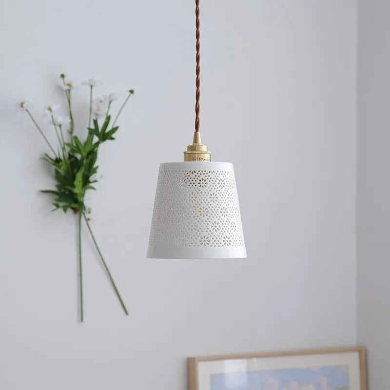 suspension moderne en céramique et cuivre pour décoration intérieure - vue 6 sur 6