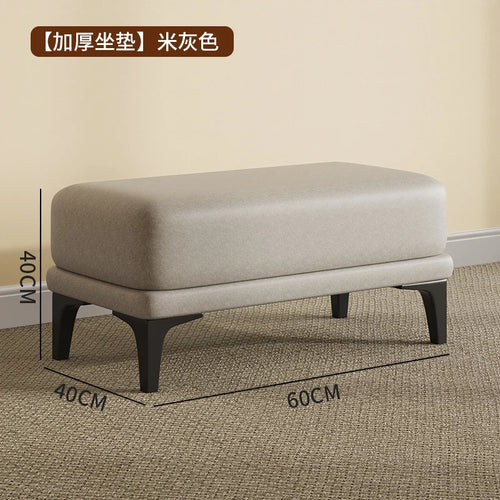 tabouret en velours moderne nordique pouf unique et peu encombrant - vue 18 sur 24