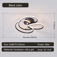 plafonnier moderne à LEDs lumières pour salon chambre étude salle éclairage intérieur Chrome/plaqué or