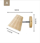Japanese rattan wall light for minimalist interior decor