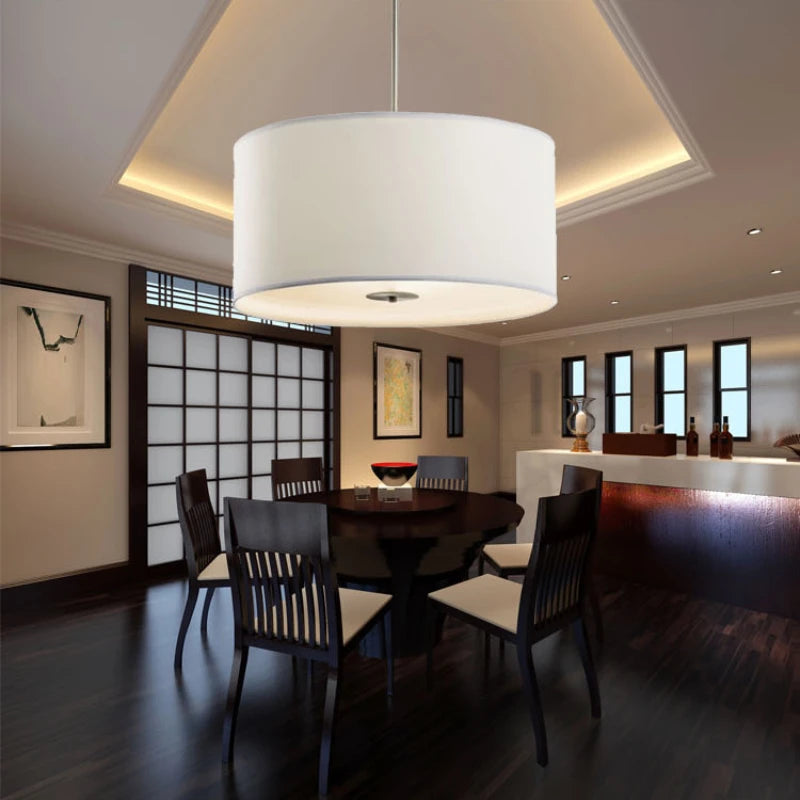 Lustre LED nordique circulaire moderne - vue 5 sur 9