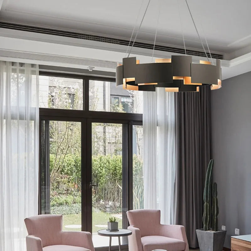 lampe suspendue en métal 	 avec cordon d'ampoule réglable - vue 4 sur 8