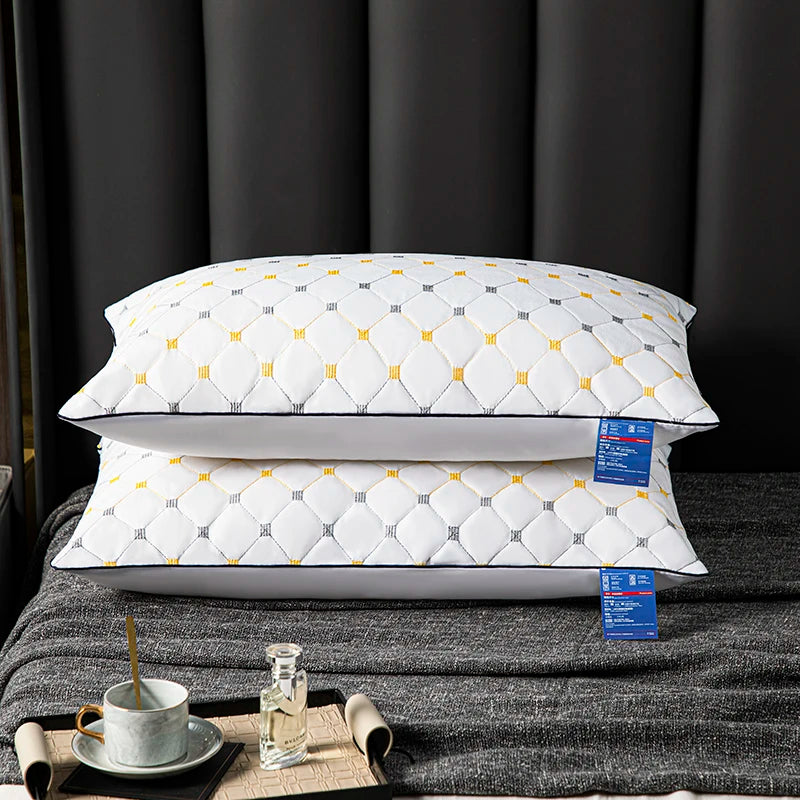 1pc Soft and Supportive White Pillow, Simple Polyester Rectangular Neck Pillow for Home and Hotel,18.9x29.13In - vue 6 sur 7