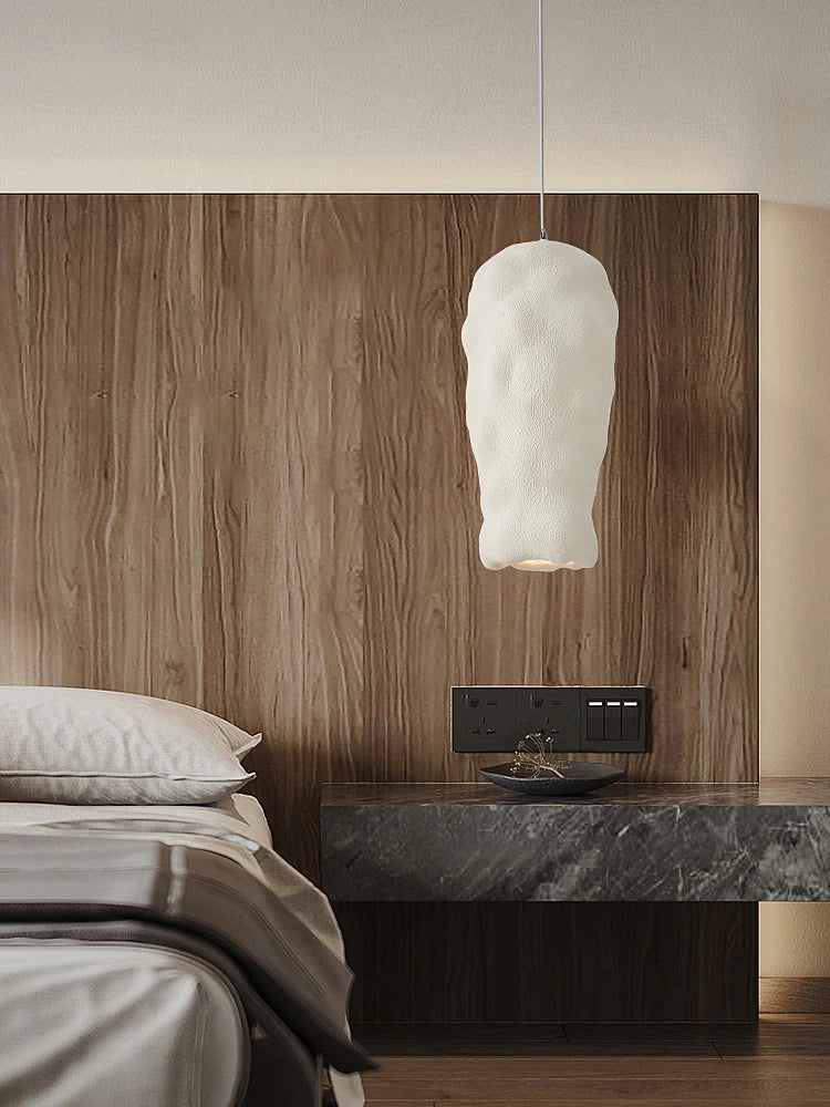 lustre wabi sabi japonais led pour décoration bar loft - vue 6 sur 10