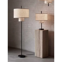 Modern minimalist LED fabric floor lamp with Chinese Nordic style