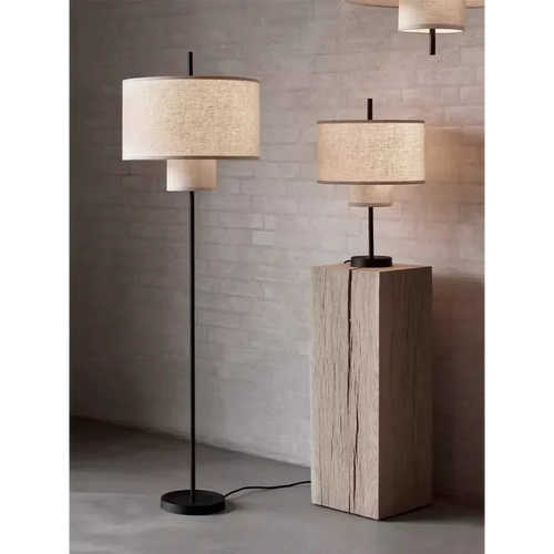 Modern minimalist LED fabric floor lamp with Chinese Nordic style