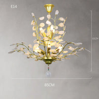 lustre led en agate naturelle idéal pour décoration romantique