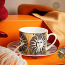 Service thé vintage céramique italienne avec plateau soucoupe