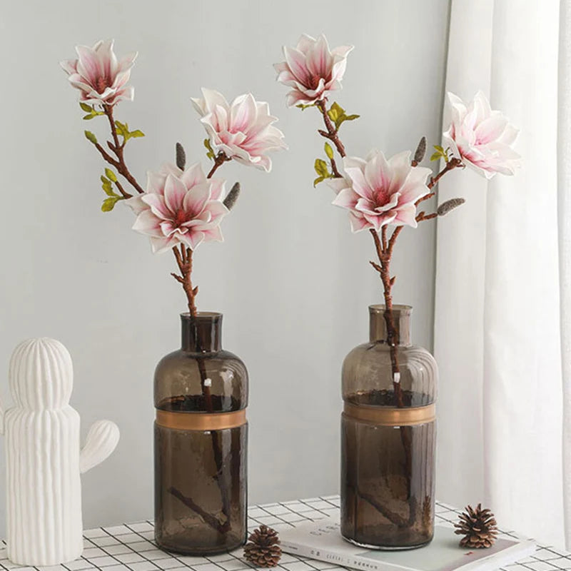 grande branche de magnolia artificielle pour décoration automnale - vue 4 sur 11