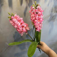 Set of 2 realistic artificial hyacinth flowers for indoor decoration