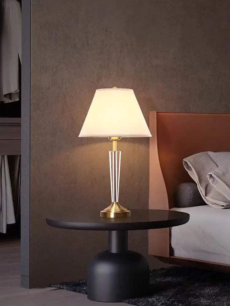 lampe en cristal de luxe européenne en cuivre créative et romantique - vue 3 sur 7
