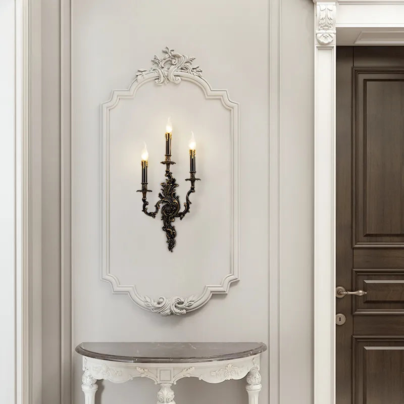 Applique murale royale luxe laiton antique cuivre - vue 3 sur 10