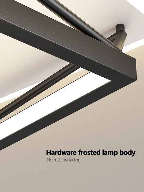 Minimalist nordic geometric LED ceiling light - vue 7 sur 9