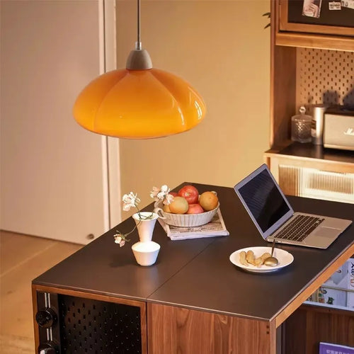 Suspension LED en forme de citrouille - vue 7 sur 9