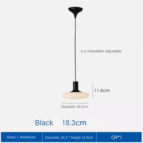 Minimalist glass chandelier for creative and modern decor - vue 9 sur 12