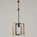 suspension vintage loft amérique en bois métal pour cuisine