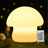 Mushroom LED night light silicone touch sensor battery lamp for baby room and bedside decor christmas gift