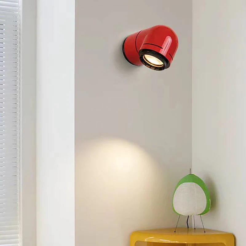 Applique spot LED créative blanc rouge PVC 4000K pour chambre salon allée escaliers - vue 4 sur 8