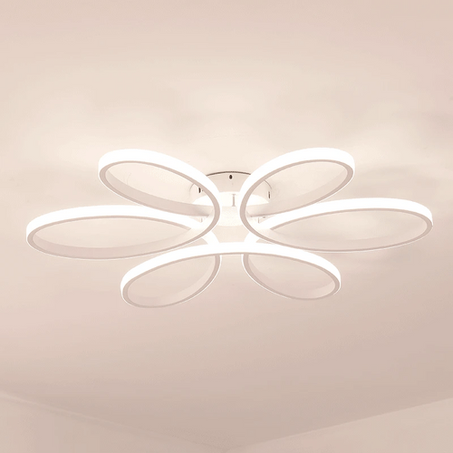 lustre moderne nordique led télécommande en forme de fleur