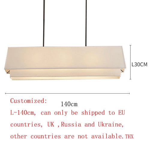 Lustre japonais tissu modernes LED - vue 11 sur 13