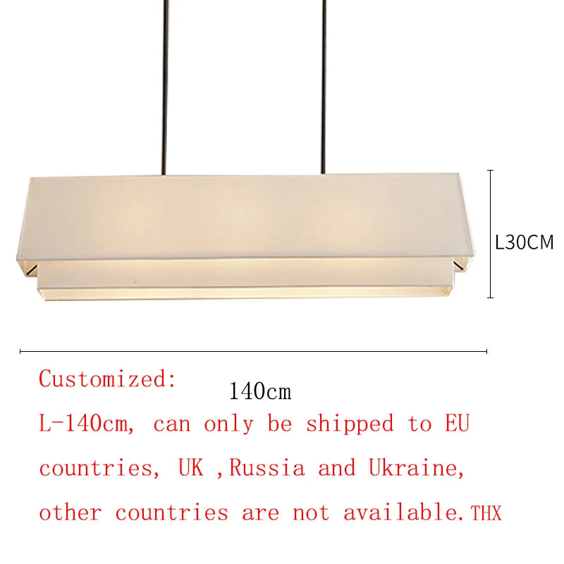 Lustre japonais tissu modernes LED - vue 11 sur 13