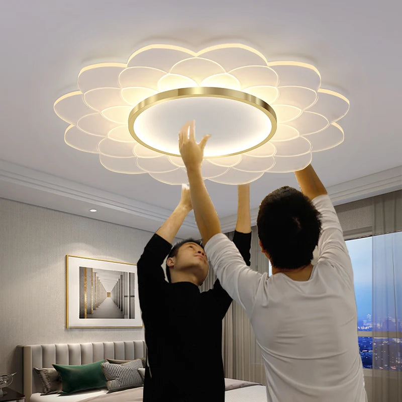 lustre moderne design floral pour décoration intérieure lumineuse - vue 4 sur 12