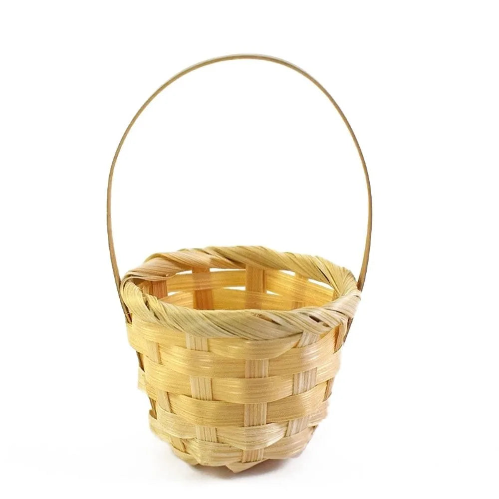 mini paniers tressés pour fleurs avec poignée décorations de fête et mariage - vue 14 sur 13