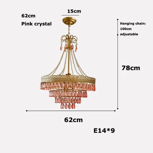 lustre à led en cristal en forme de larme pour décoration intérieure