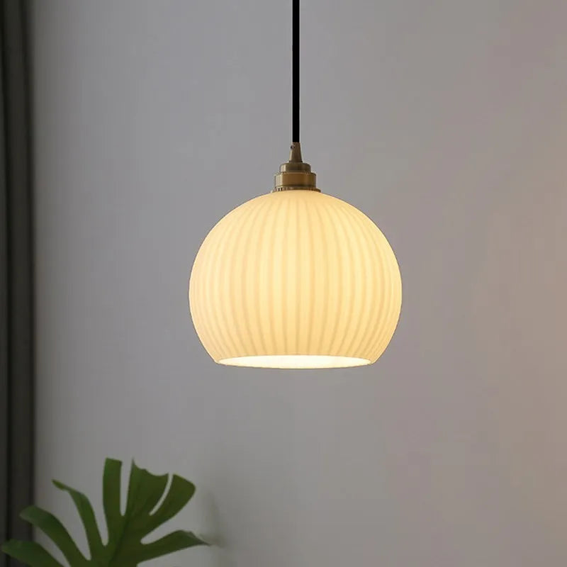 Suspension LED en cuivre rétro - vue 3 sur 12