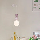 Applique murale LED nordique en résine Macaron