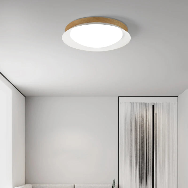 Minimalist nordic LED round ceiling light for interiors - vue 3 sur 10