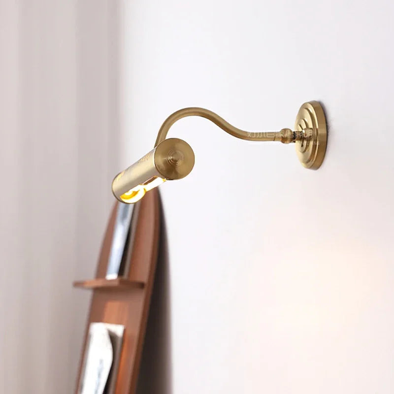 Decorative brass wall light in minimalist Japanese retro style - vue 3 sur 8