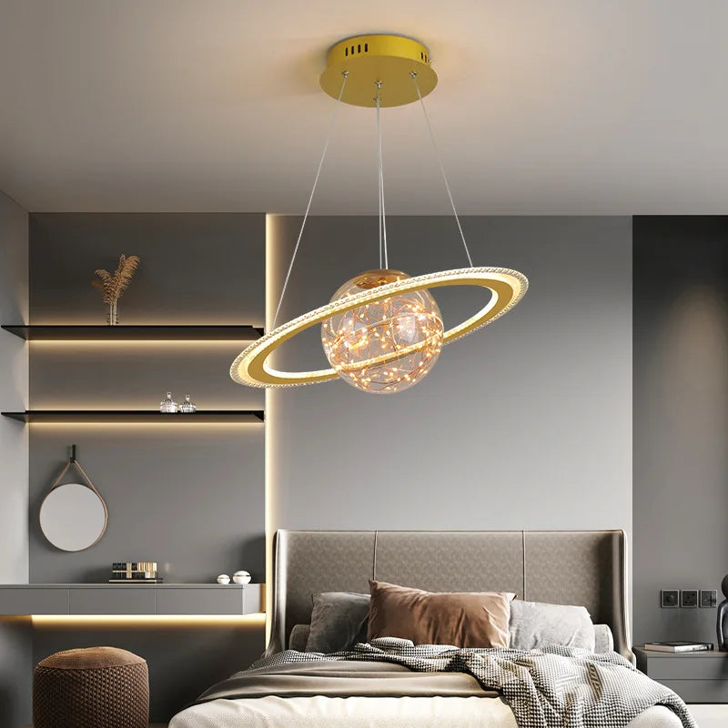 suspension créative terre lune football design original - vue 4 sur 20