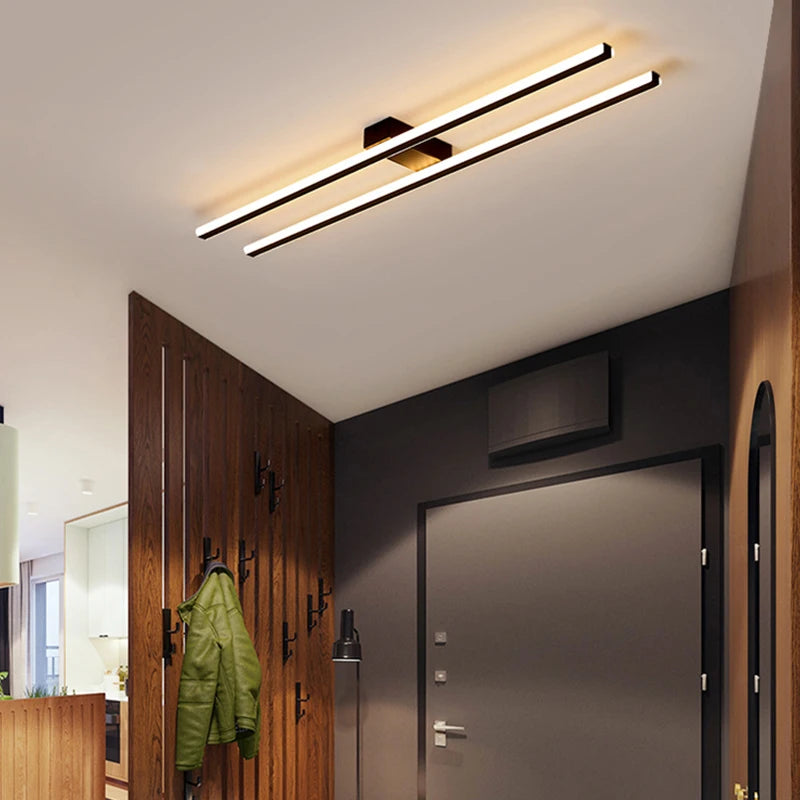 Modern decorative minimalistic double tube chandelier - vue 4 sur 16