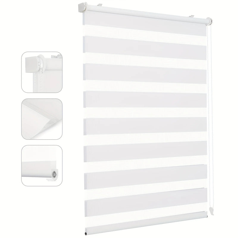 Store enrouleur double sans perçage occultant fenêtre 80cm