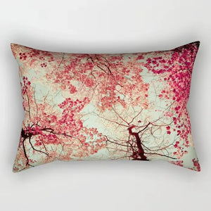 housse de coussin rectangulaire à motif de fleurs tropicales 30x50 cm