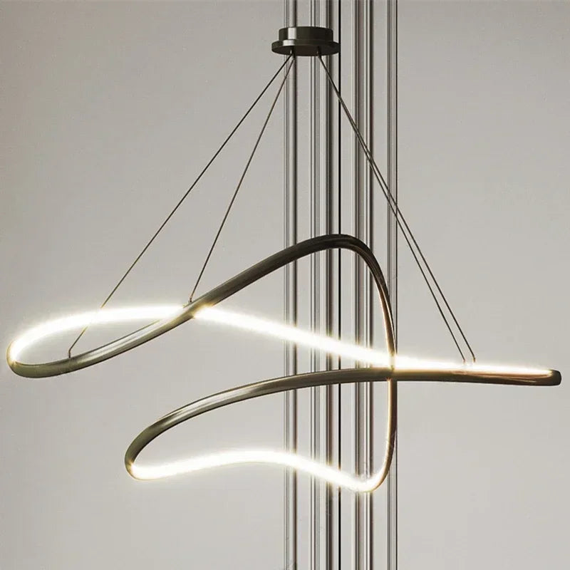 lustre led moderne suspendu pour décoration intérieure - vue 4 sur 10