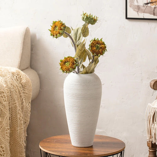 Jingdezhen-Minimalist Countertop Combination Set, Creative Japanese Dried Flowers, Hydroponic Vase, Home Ornament, Solid Color - vue 5 sur 8