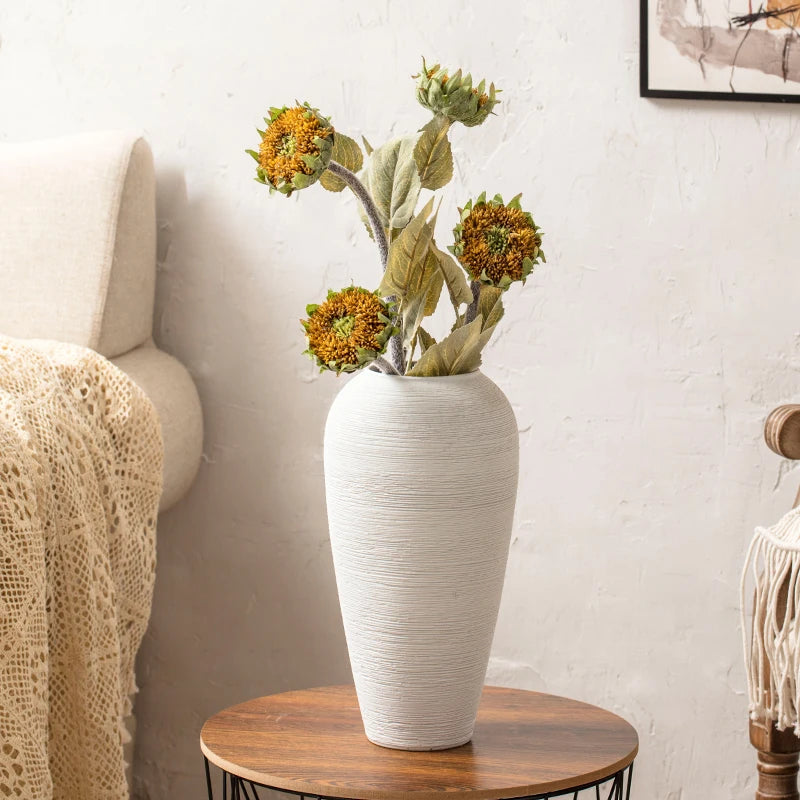 Jingdezhen-Minimalist Countertop Combination Set, Creative Japanese Dried Flowers, Hydroponic Vase, Home Ornament, Solid Color - vue 4 sur 8
