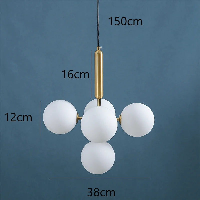 modern minimalist chandelier multi-head grape shape Italian style