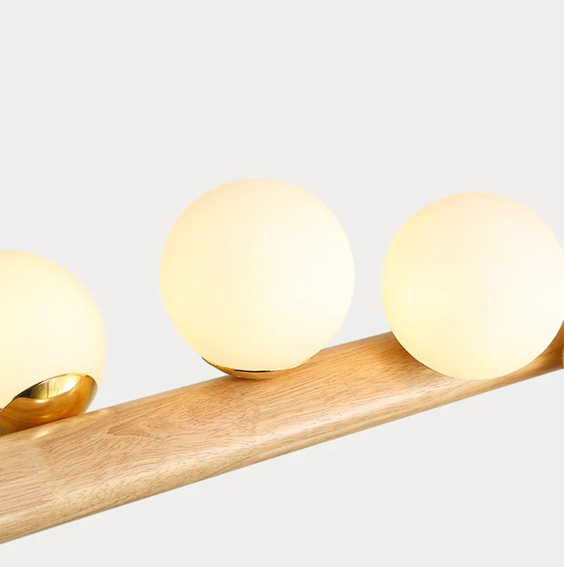 lustre en bois éclairage suspendu style moderne minimaliste - vue 7 sur 13