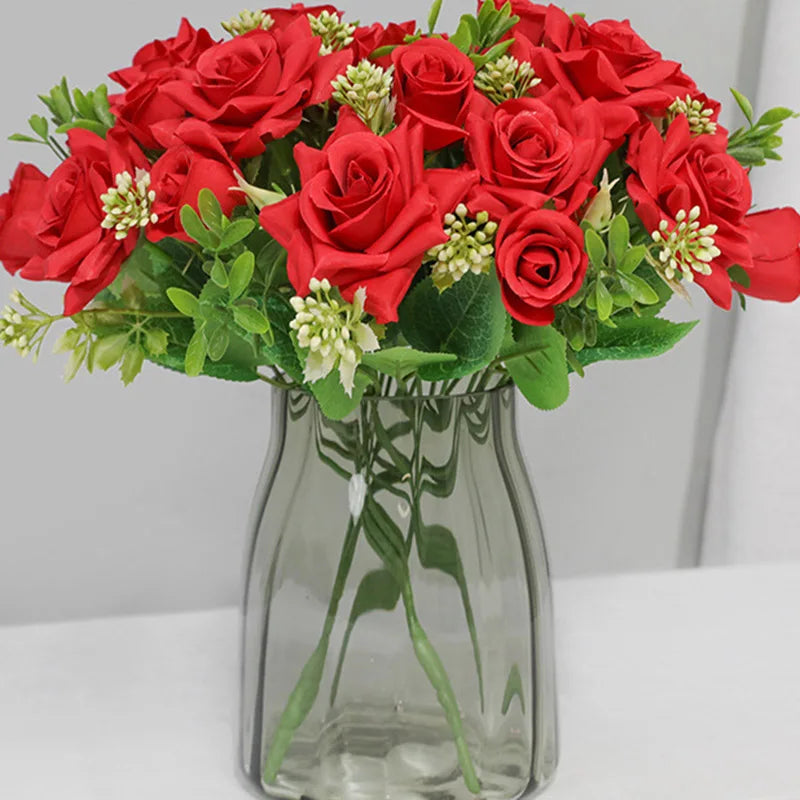 bouquet de fleurs artificielles pour décoration et cadeau - vue 11 sur 12