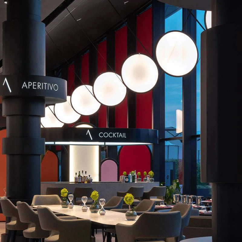 lustre décoratif géométrique pour bar et restaurant - vue 5 sur 11