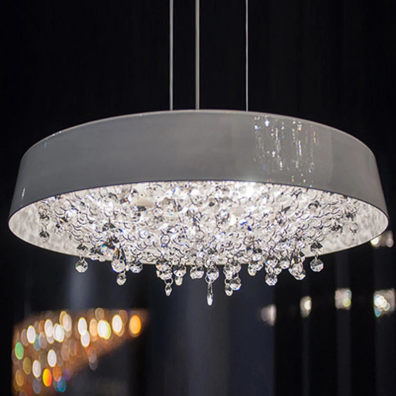 lustre moderne minimaliste en cristal pour éclairage intérieur - vue 5 sur 12
