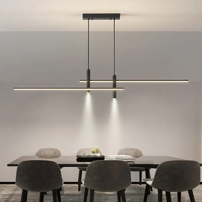 suspension led moderne minimaliste en métal - vue 4 sur 13